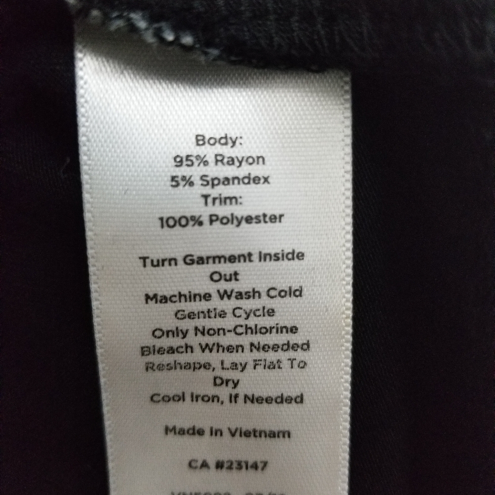 Talbots Black Scoop-Neck Ruffled Top, size Small - Picture 5 of 5
